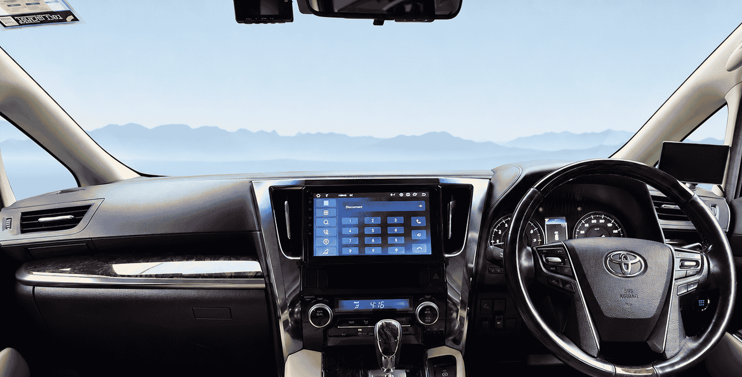 Original car dashboard before installing ProICE AuraAI X100